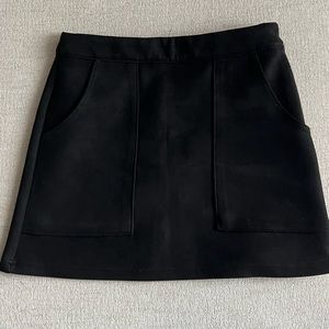 Black Suede Mini Skirt